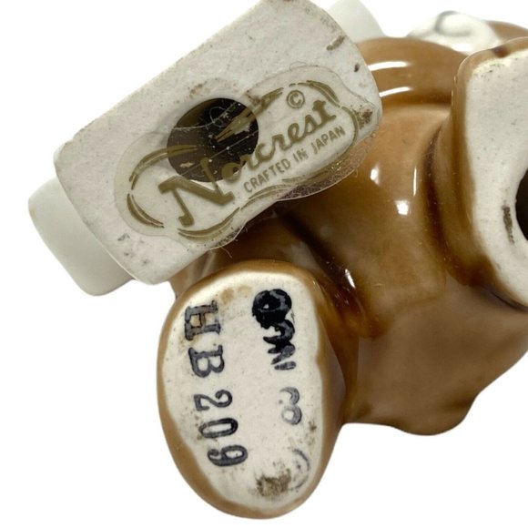 Vintage Norcrest Japan Teddy Bear Birthday Set Cake Topper Porcelain Figurine - Picture 2 of 7